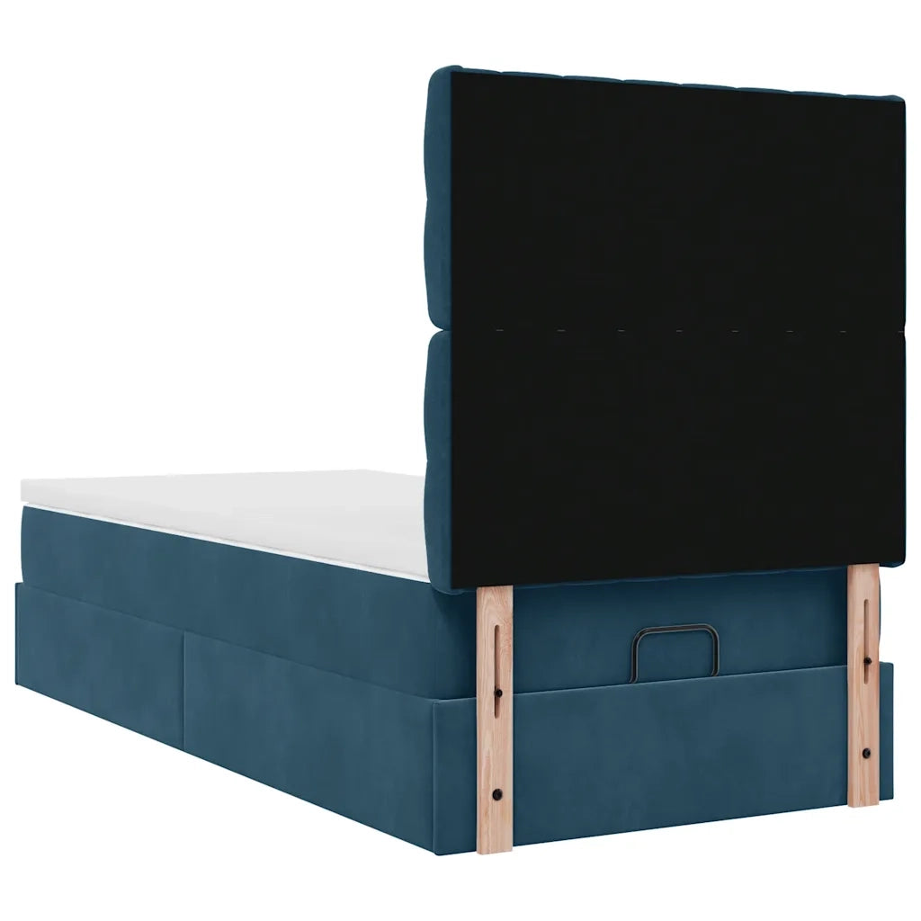 Struttura Letto Pouf con Materassi 100x200 cm Velluto 3313527