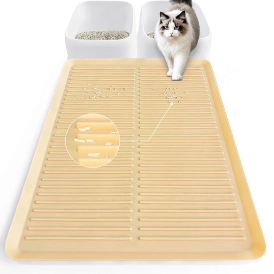 Matte per gatto in silicone, 68x50cm, con superficie antiscivolo e sicura per alimenti, impermeabile e facile da pulire