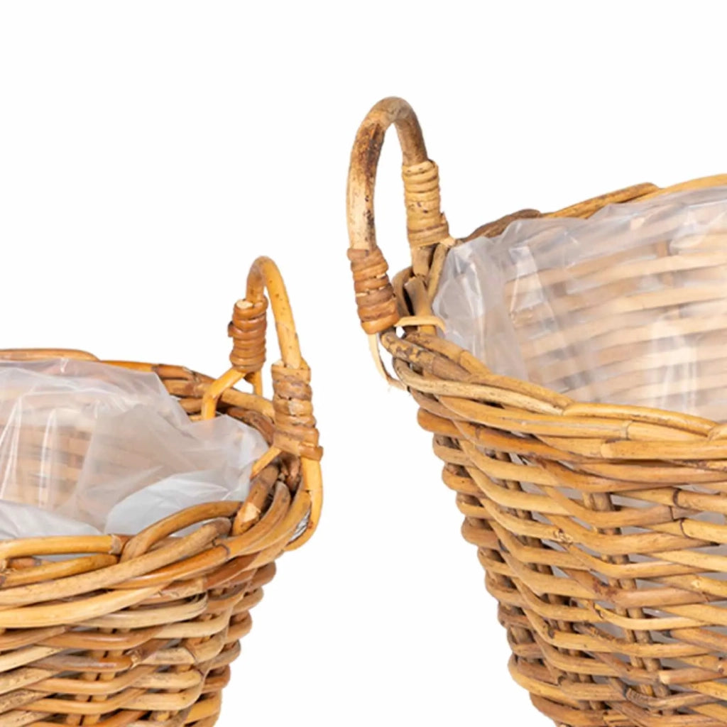 Cesto per Piante con archiviazione 2 pz Marrone Rattan Lacak CFW7609712