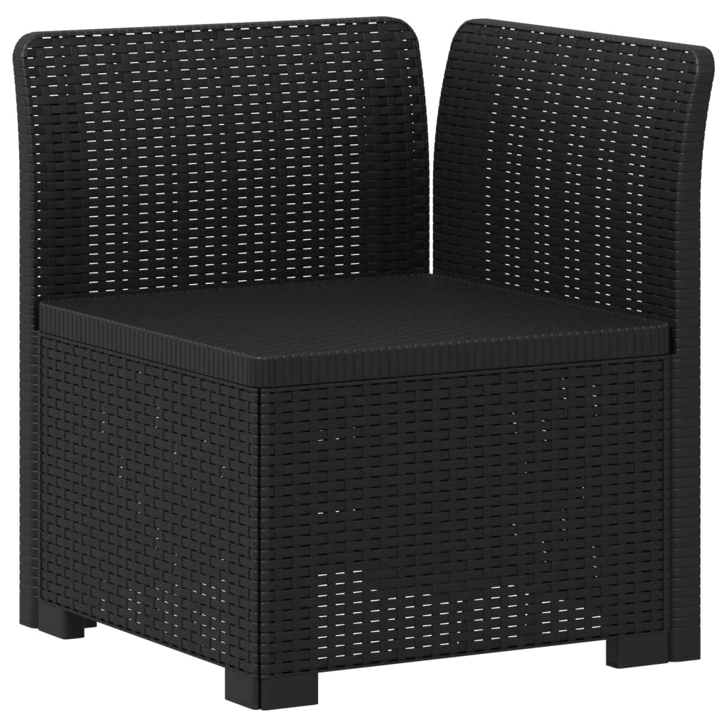 Divano da esterno-Divano da Giardino a 1 Posto Aspetto Rattan PP Antracite 326388