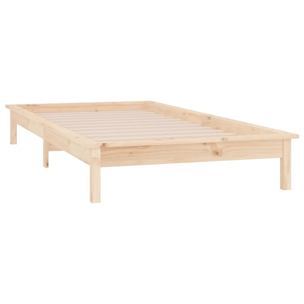 Letto singolo | Letto per adulti | Giroletto con LED 75x190 cm Small Single in Legno Massello