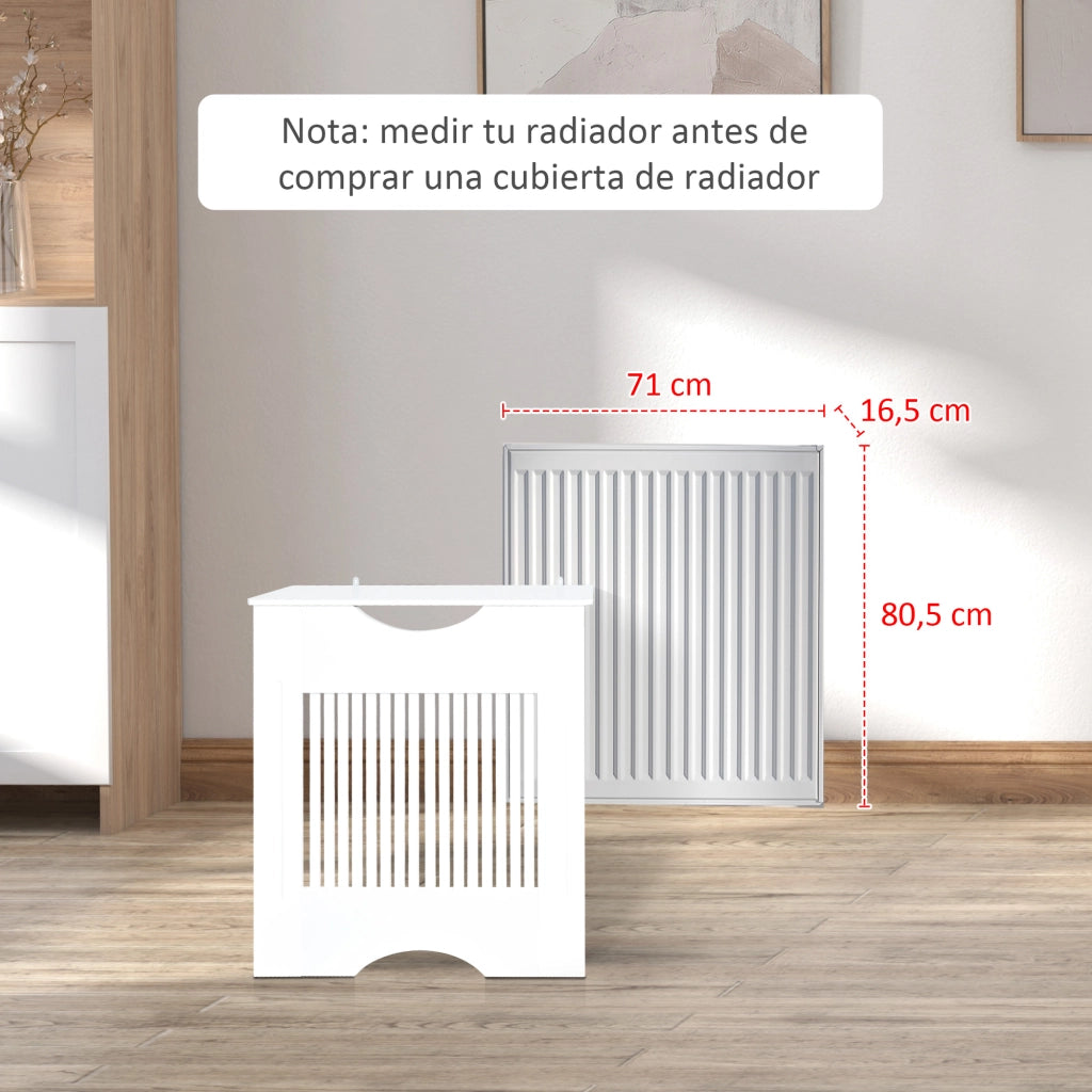 Copriradiatore con ripiano ¨C Minimal ¨C MDF bianco 78x19x82 cm