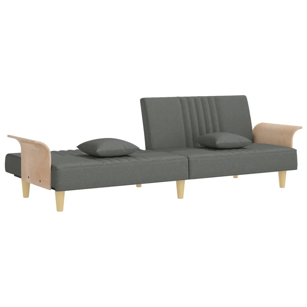 Divano letto | Sof¨¤ letto | Letto singolo con Braccioli Grigio Scuro in Tessuto