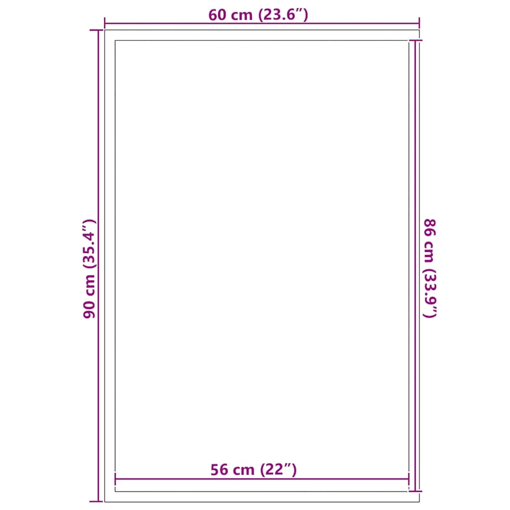 Zerbino antiscivolo rettangolare per interni ed esterni 60 x 90 cm PP nero 02_0058148