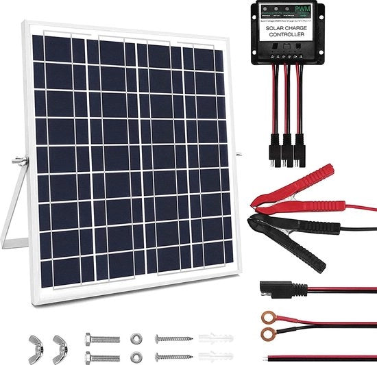 Pannello Solare Portatile 20W con Regolatore 5A per Auto, Barca e Motocicletta
