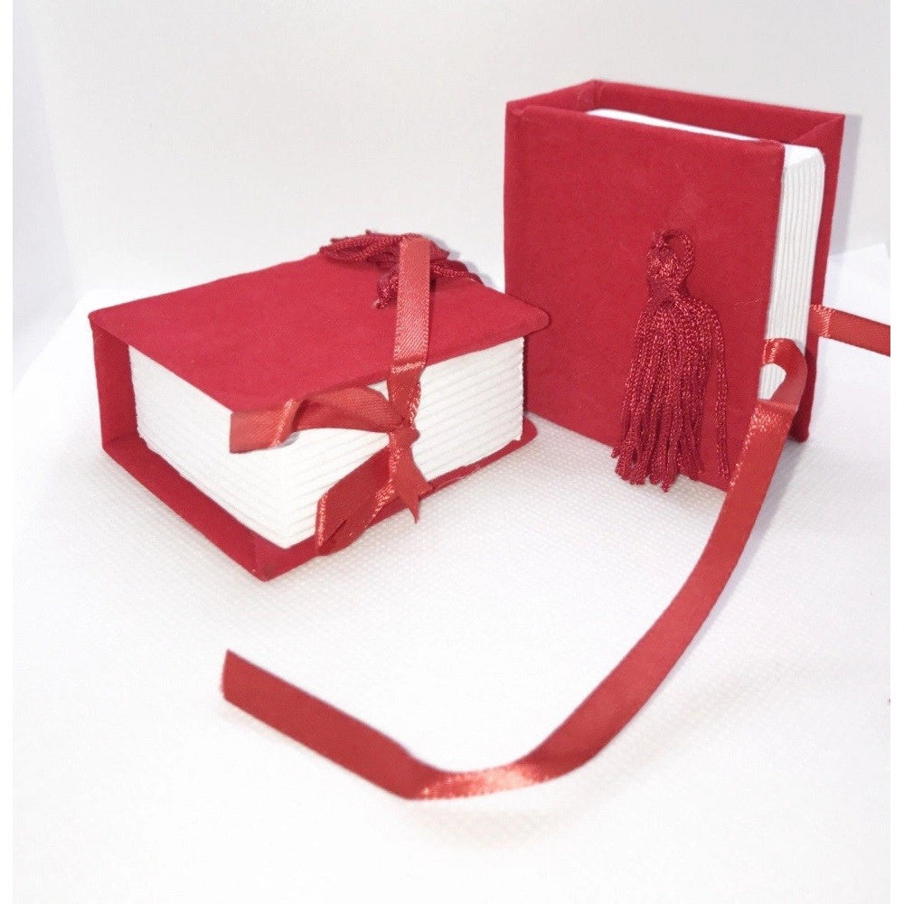 Trade Shop - 2x Scatolino Porta Confetti Per Laurea Bomboniera Libro Rosso Decorazioni Eventi -
