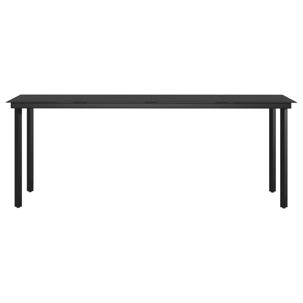 Set da Pranzo da Giardino 7 pz con Cuscini Nero 3099285