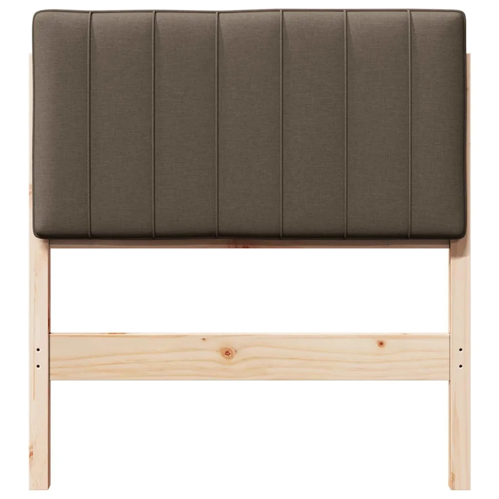 Testiera | Testata imbottita Marrone e taupe 75 cm Pino massello
