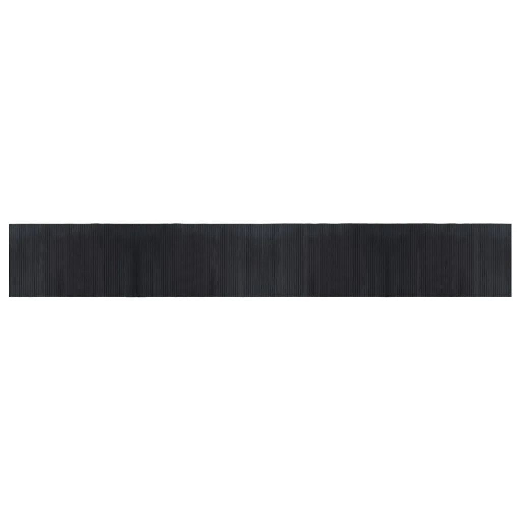 Tappeto del soggiorno | Tappeto Rettangolare Nero 60x400 cm in Bamb¨´