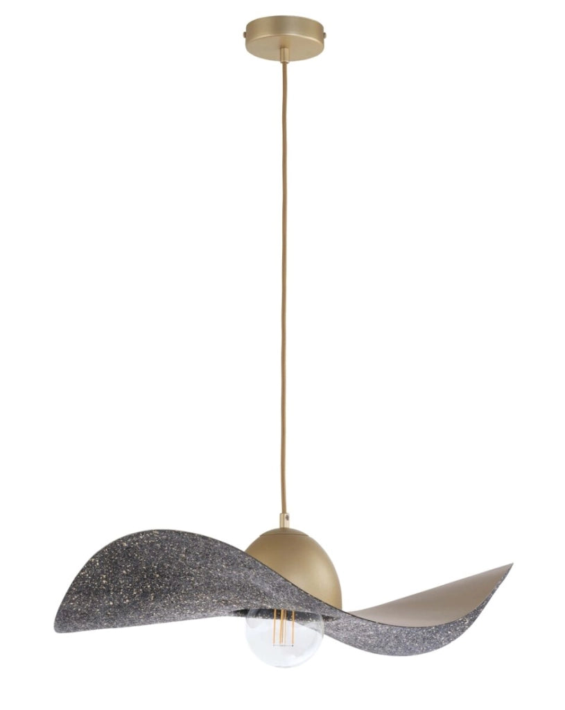 Lampada a sospensione Kapello ottone/nero Ø55 E27 Sigma