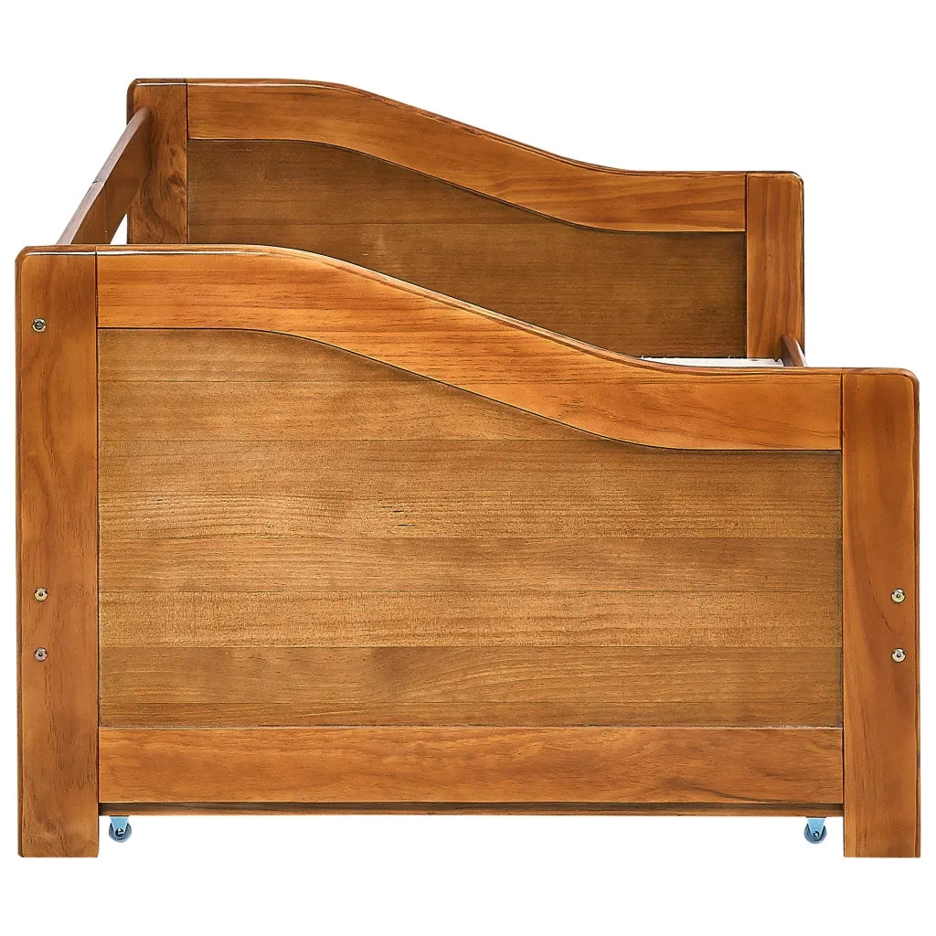 Dormeuse Estraibile senza Materasso Marrone Ambrato 90x200 cm 283153