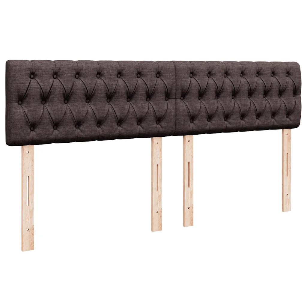 Giroletto a Molle con Materasso Marrone Scuro 200x200cm Tessuto 3287573