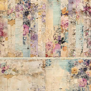 Papier per Scrapbooking Vintage 24 Stuks 15 x 15 cm Accessori per Scrapbook Decoupage Papier per Artigianato Disegno di Natale per Papier per DIY Libretto di Note con Modello di Fiori