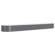 Fioriere | Cassetta per fiori | Letto da Giardino in Acciaio Zincato 440x80x36 cm Antracite