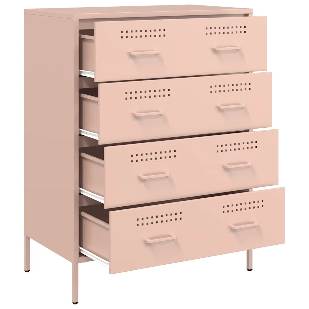 Credenza | Madia | Buffet da pranzo | Armadio da pranzo Rosa 68x39x89 cm in Acciaio