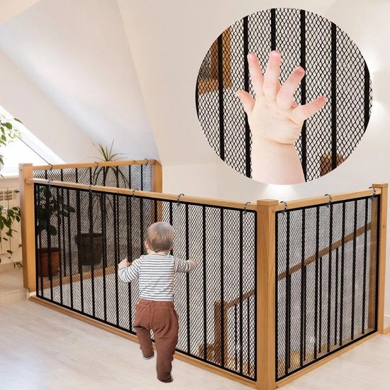 Rete di Sicurezza - Impermeabile Tessuto a Maglia in Poliestere - 3 Metri - Per Bambini/Animali Domestici - Installazione Facile - Progettazione Resistente ai Colpi - Rete di Sicurezza