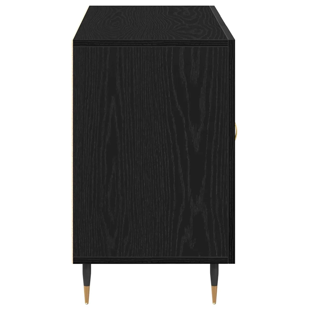 Credenza Rovere Nero 100 x 36 x 60 cm Legno multistrato 862956
