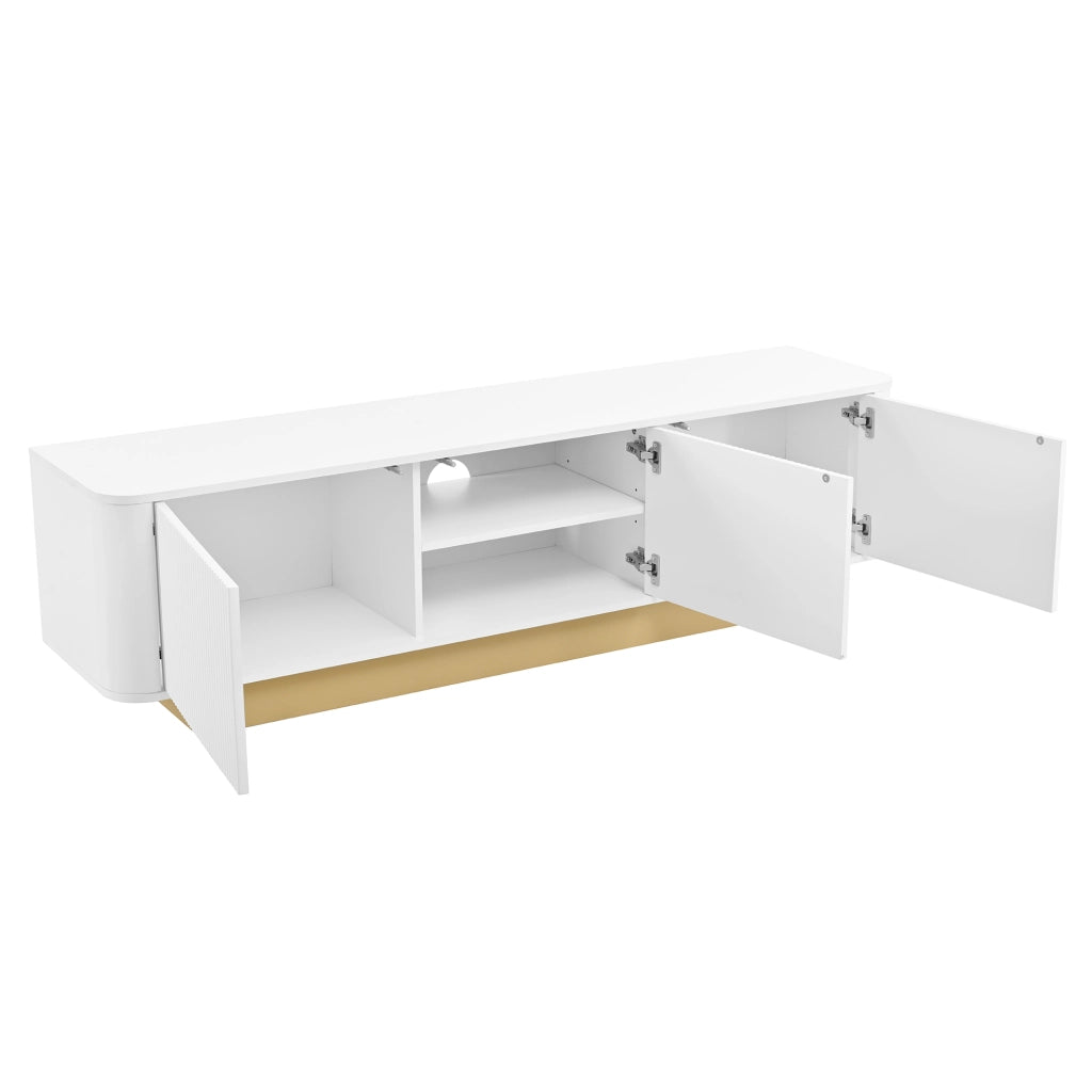 Mobile TV 170 cm ¨C MINIMAL ¨C Bianco, Design Moderno, Soggiorno, Ante, Kabelmanagement