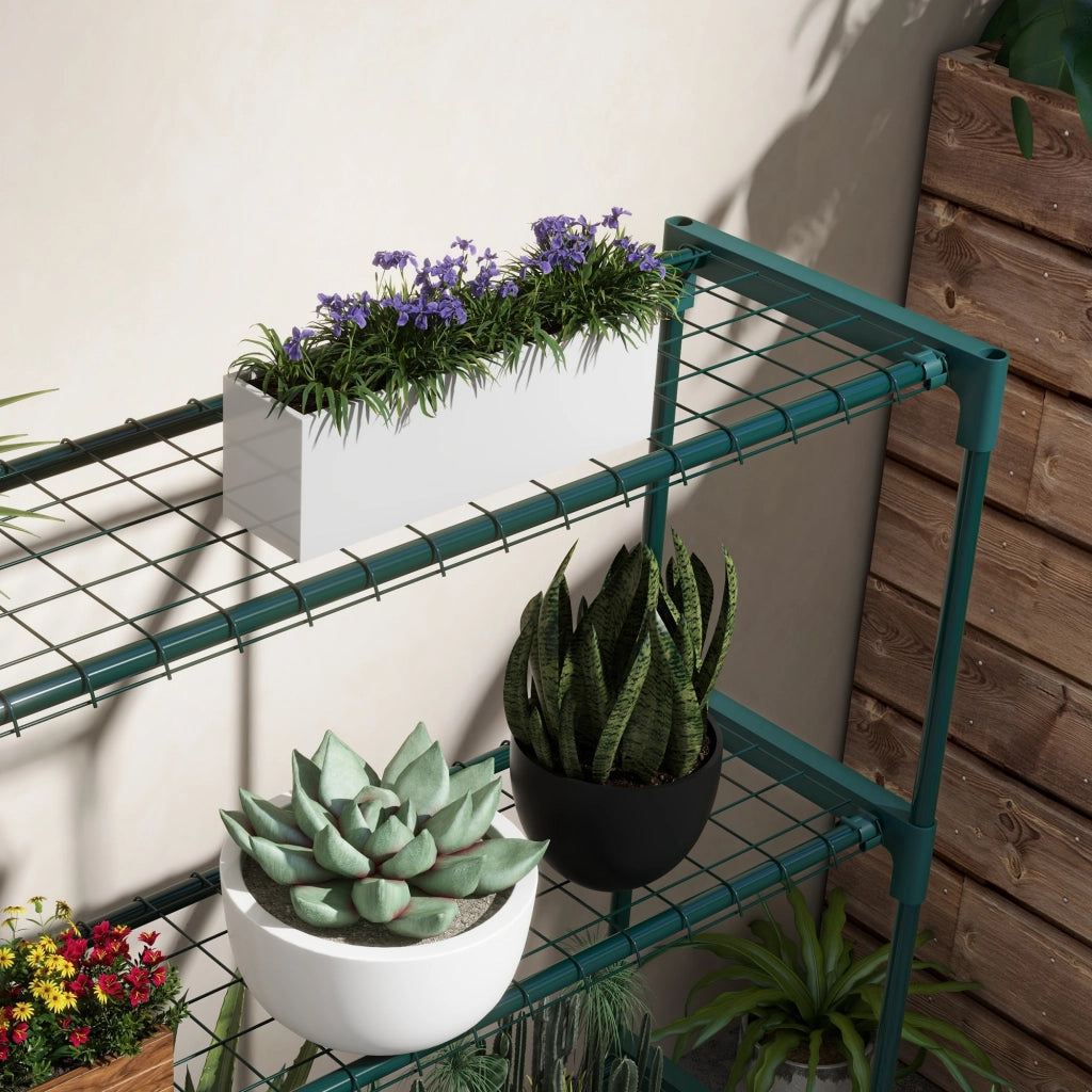 Sostegno per Vasi 4 Livelli ¨C Zephmum ¨C Verde 89x28x107 cm