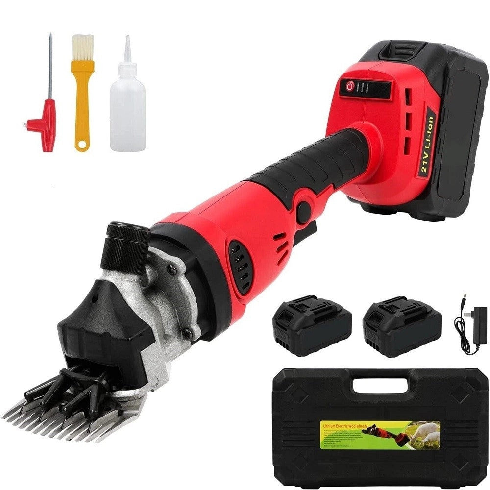 Trade Shop - Tosapecore Tosatrice Ricaricabile Tosa Pecore Ovini Doppia Batteria 21v 07007 -
