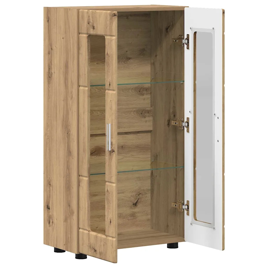 Credenza | Madia | Buffet da pranzo | Armadio da pranzo con porta FLORIN Rovere artigianale 55,5 x 29 x 100 cm