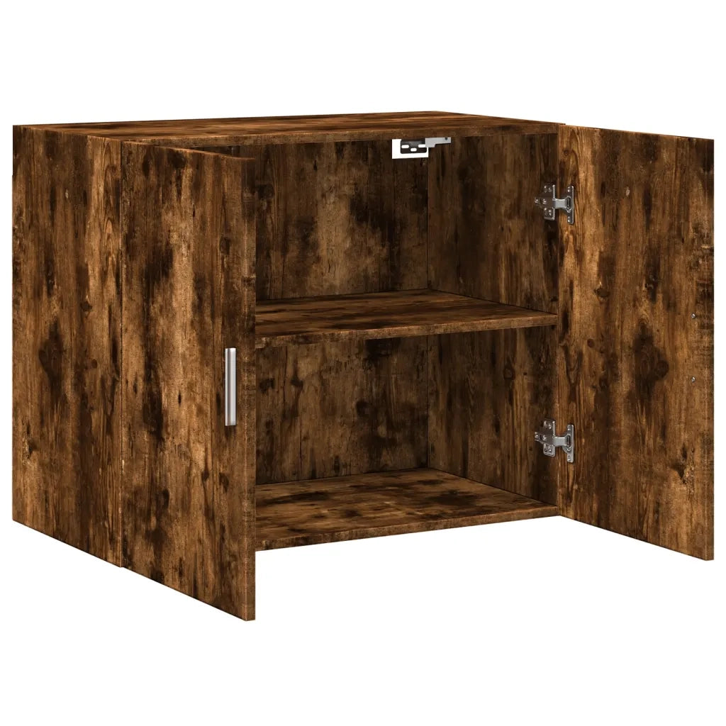 Armadietto a Muro | Mobile a Parete Rovere Fumo 80x42,5x64 cm in Legno Multistrato