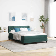 Letto a molle con materasso Verde Scuro 190 x 140 cm Poliestere