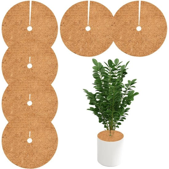 Dischi di copertura per piante in cocco: 6 pezzi copertura per vaso in cocco Ø30cm protezione invernale per piante, mat di protezione in cocco, copertura per vaso in cocco protezione dal freddo protezione per piante