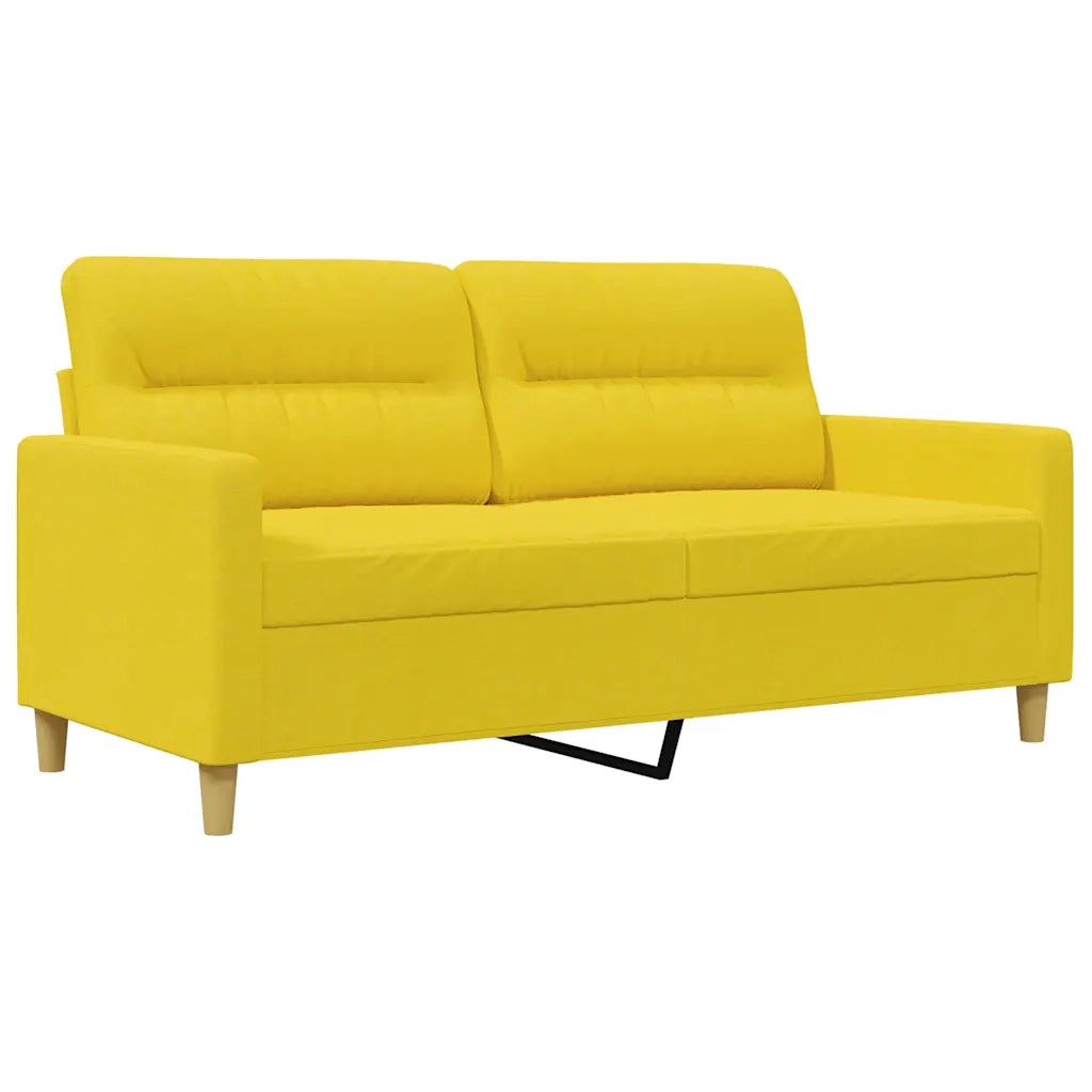 Divano | Divano da soggiorno | Sofa a 2 Posti Giallo Chiaro 140 cm in Tessuto