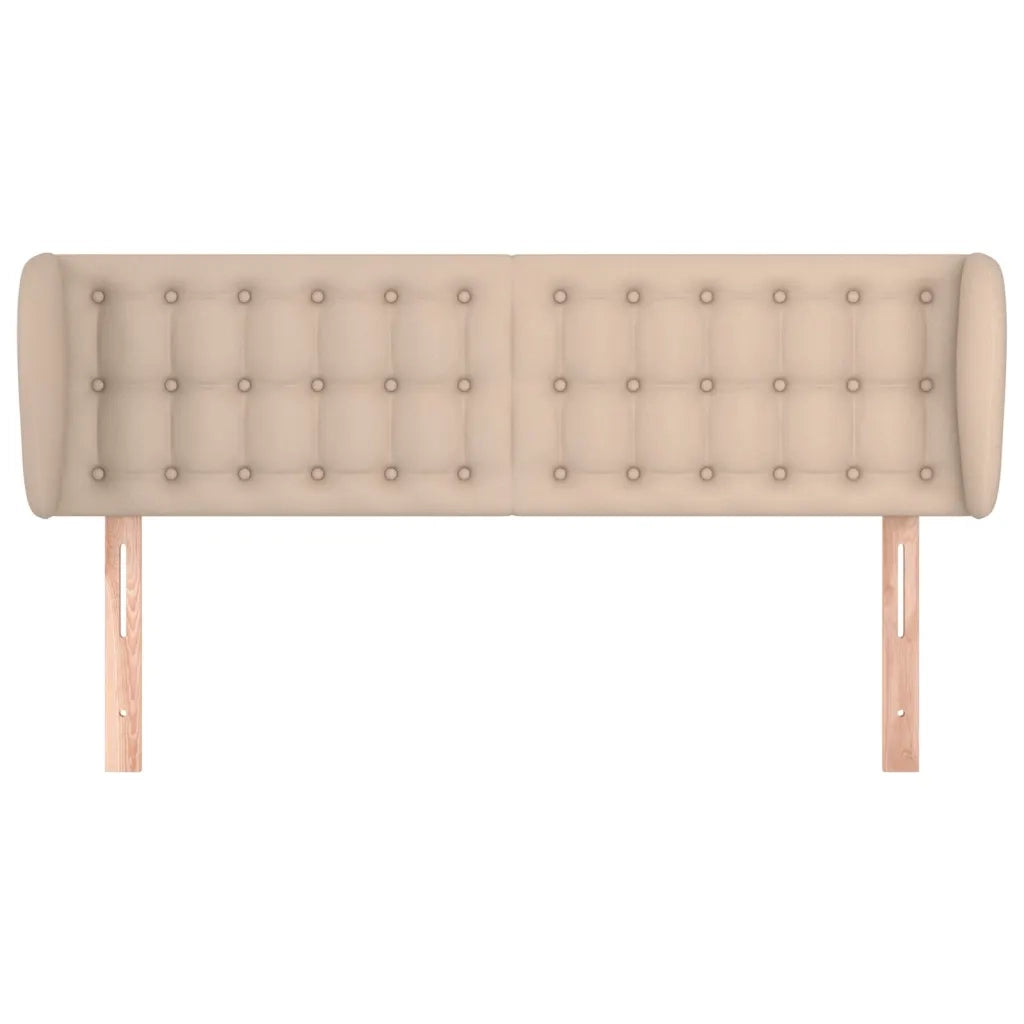Testiera ad Orecchio-Testata con Orecchie Cappuccino 147x23x78/88 cm in Similpelle