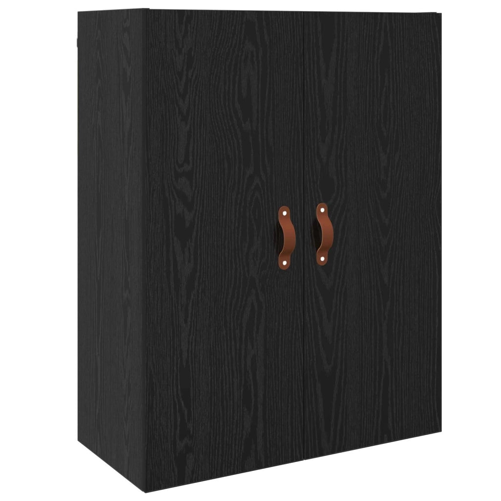 Credenza-Buffet-Armadio da cucina Rovere Nero 69,5 x 34 x 180 cm Legno multistrato 424038