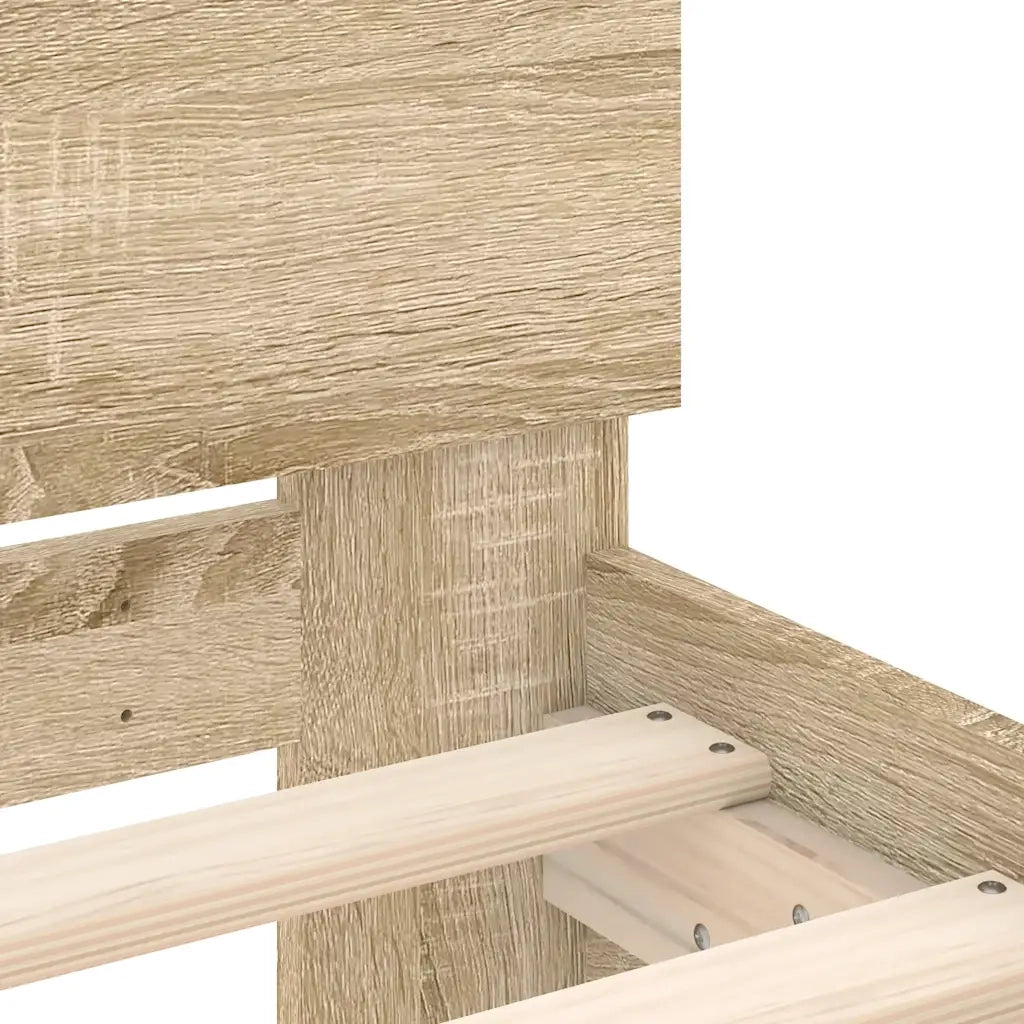 Giroletto senza Materasso con Testiera-Struttura Letto Rovere Sonoma 100x200 cm 734156