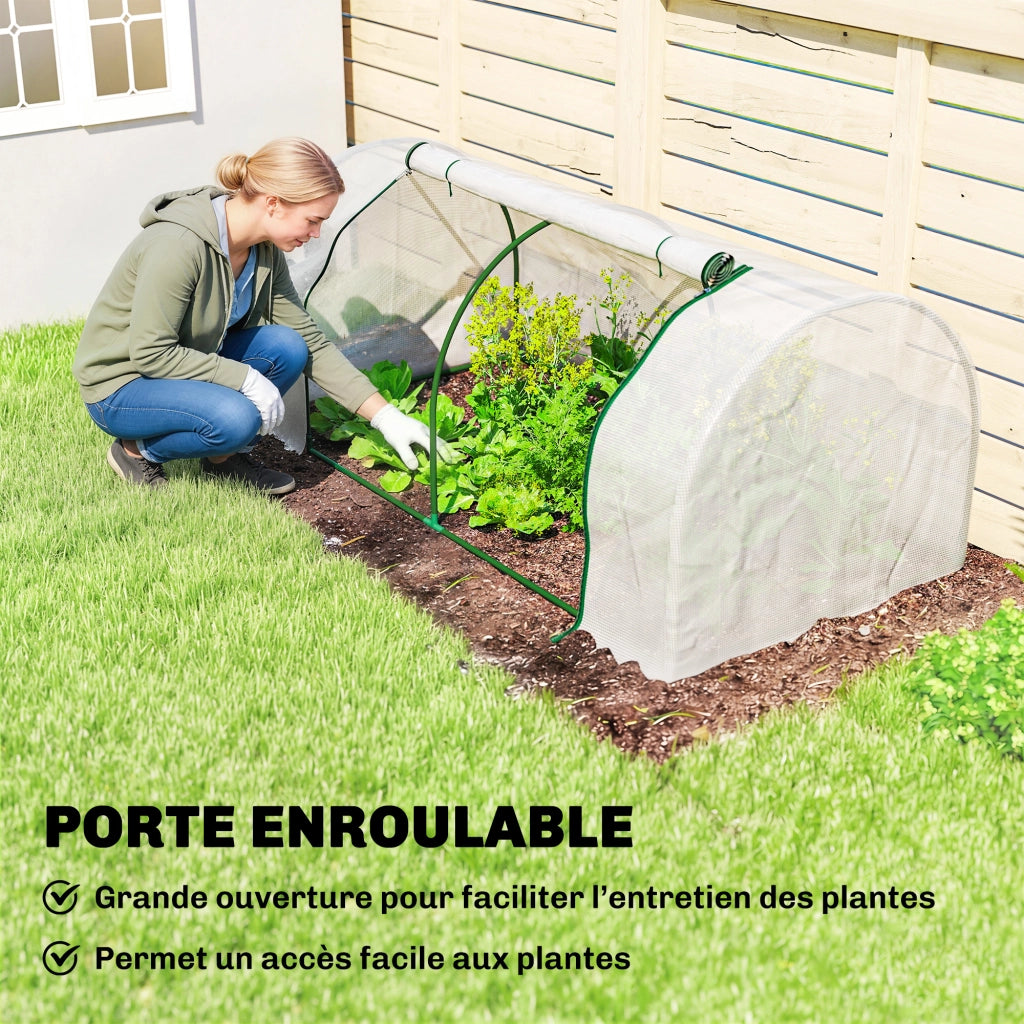 Serra da Giardino Mini ¨C Xylo ¨C 2x1x0.8m PE Bianco con Porta