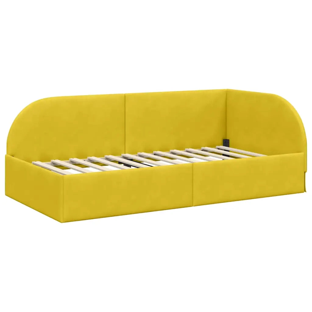 Struttura Letto Angolare con Materasso 2 pcs Giallo Velluto 3394210