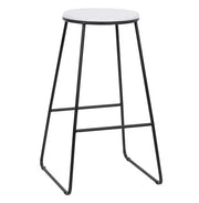 Sgabello da Bar Struttura in Metallo Achelor Nero e Bianco 32 x 32 x 71 cm