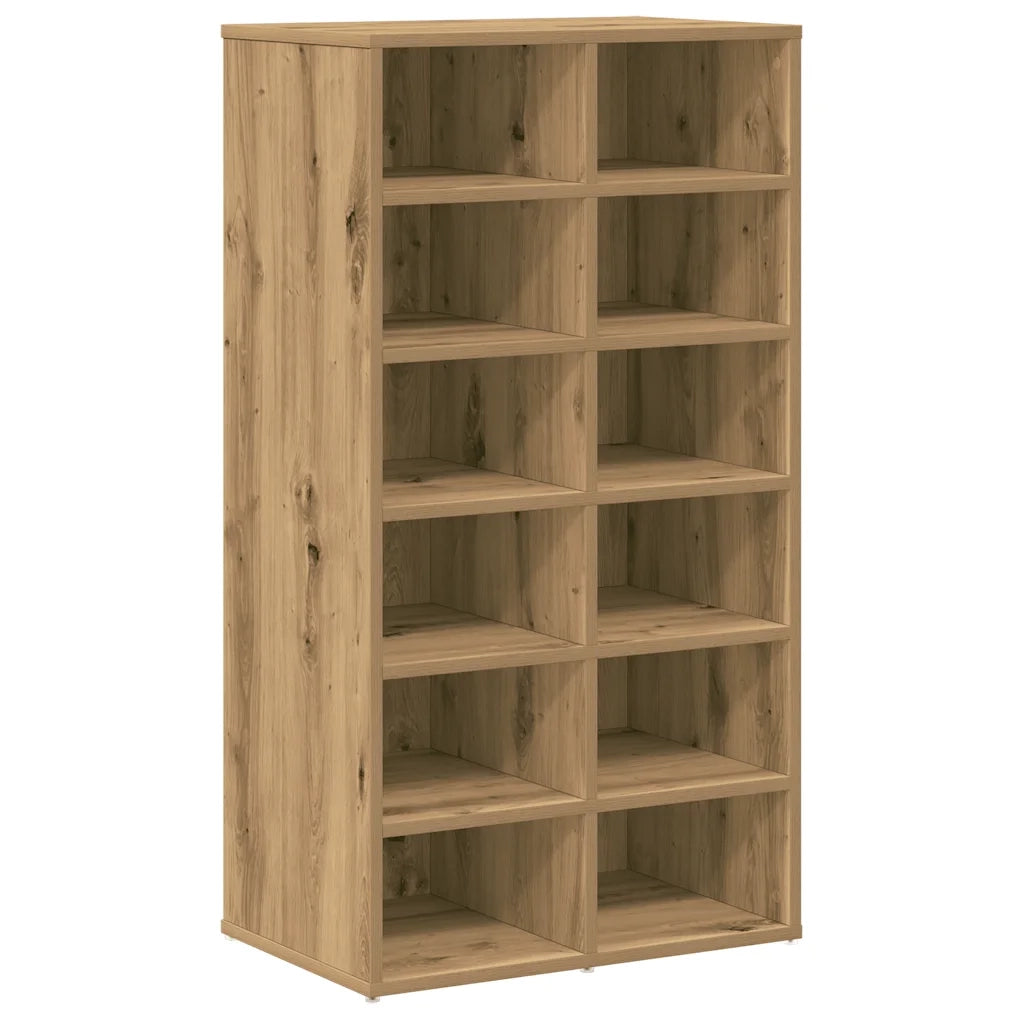 Scarpiera-Scaffale per scarpe Rovere Artigianale 54x34x100,5 cm in Truciolato