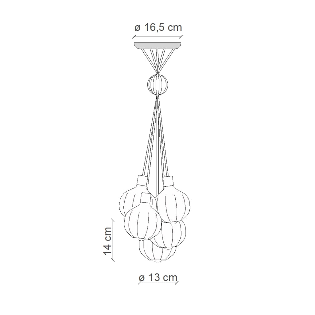 Lampadario Vintage Decò Afoxe&apos Alluminio Ceramica Vetro Mix 6 Luci E14