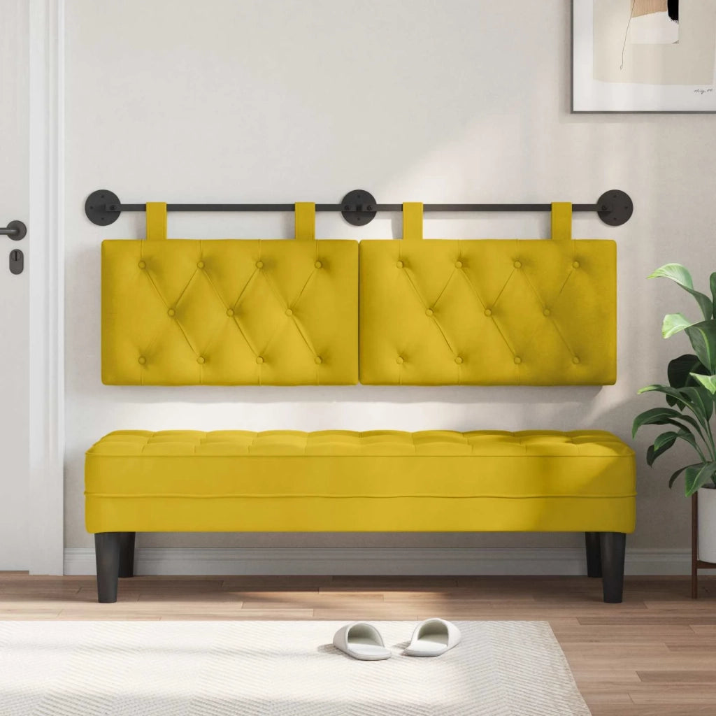 Testiera sospesa Con luce LED Giallo Velluto 42032115