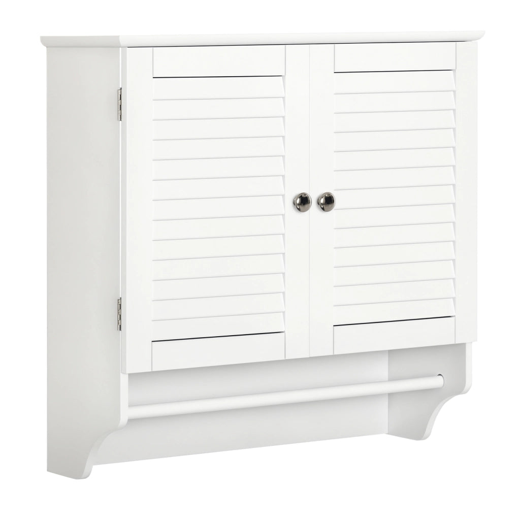 Armadietto da Bagno Sospeso con 2 Ante ¨C zephmum ¨C Bianco 60x23x60 cm