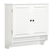 Armadietto da Bagno Sospeso con 2 Ante ¨C zephmum ¨C Bianco 60x23x60 cm