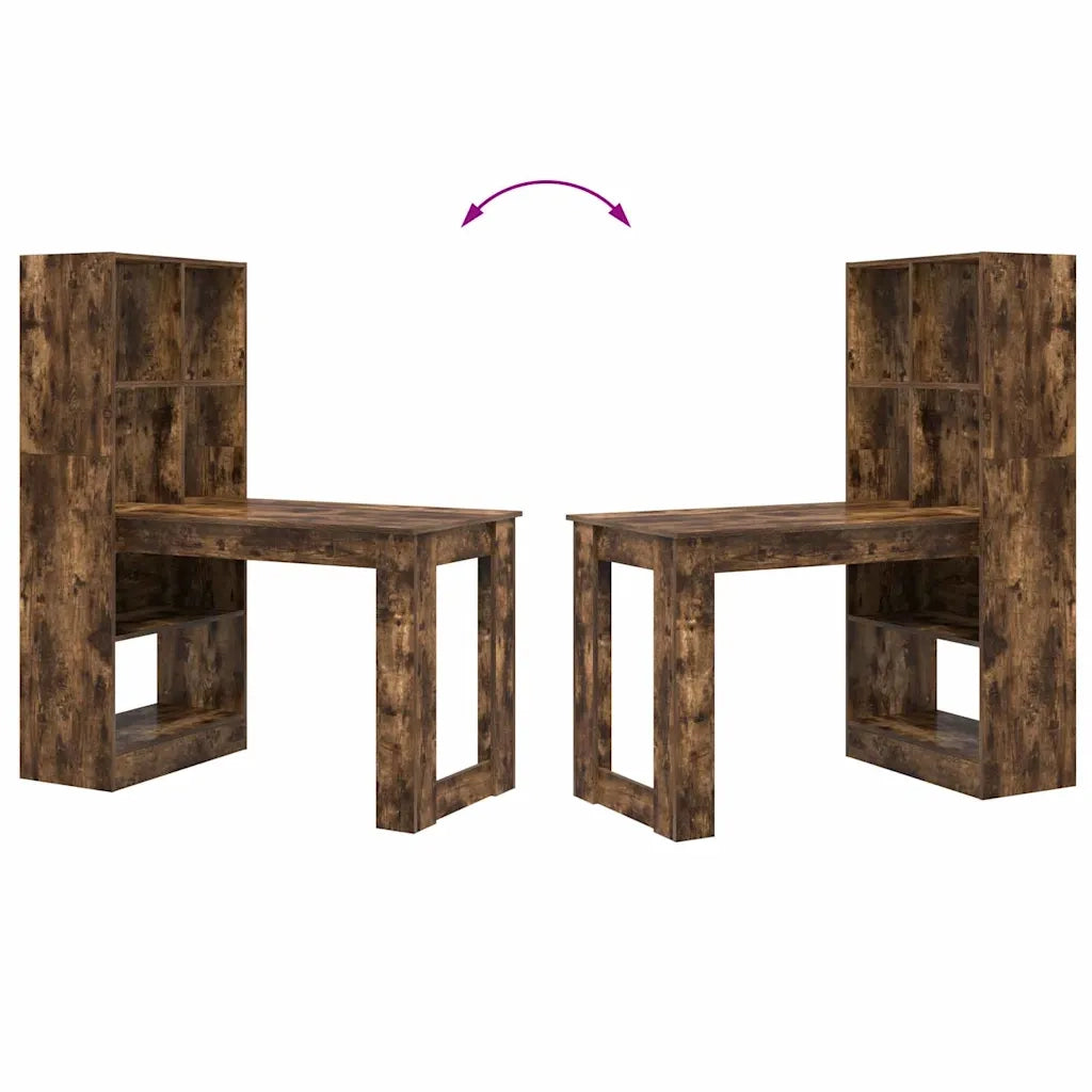 Scrivania | Tavolo da Ufficio Rovere fum¨¦ 122 x 67 x 145 cm Legno multistrato