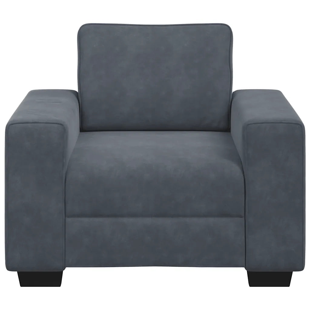 Divano Sedia Grigio Scuro 100x77x82 cm Velluto 4105248