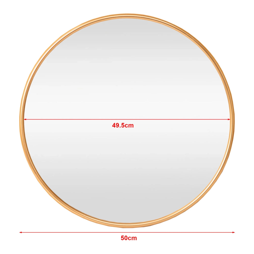 Specchio da parete rotondo 50 cm oro 03_0007942