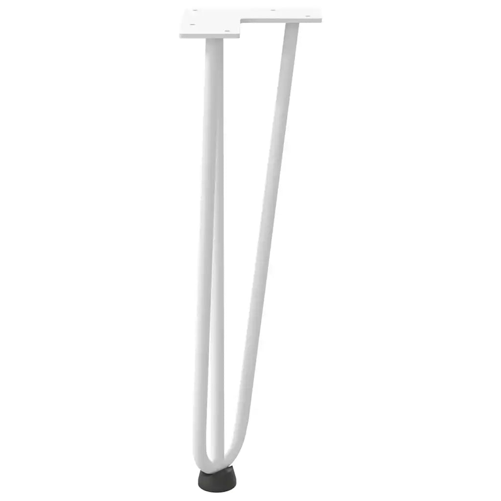 Gambe a forcina per tavolino 4 pz bianche 42 cm in acciaio massiccio 4012441