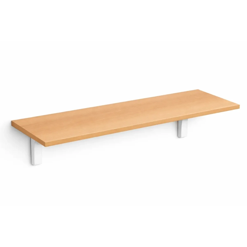 Mensola da Muro da appoggio in Legno nobilitato spessore 1,8 cm in colore Faggio 80x40 cm