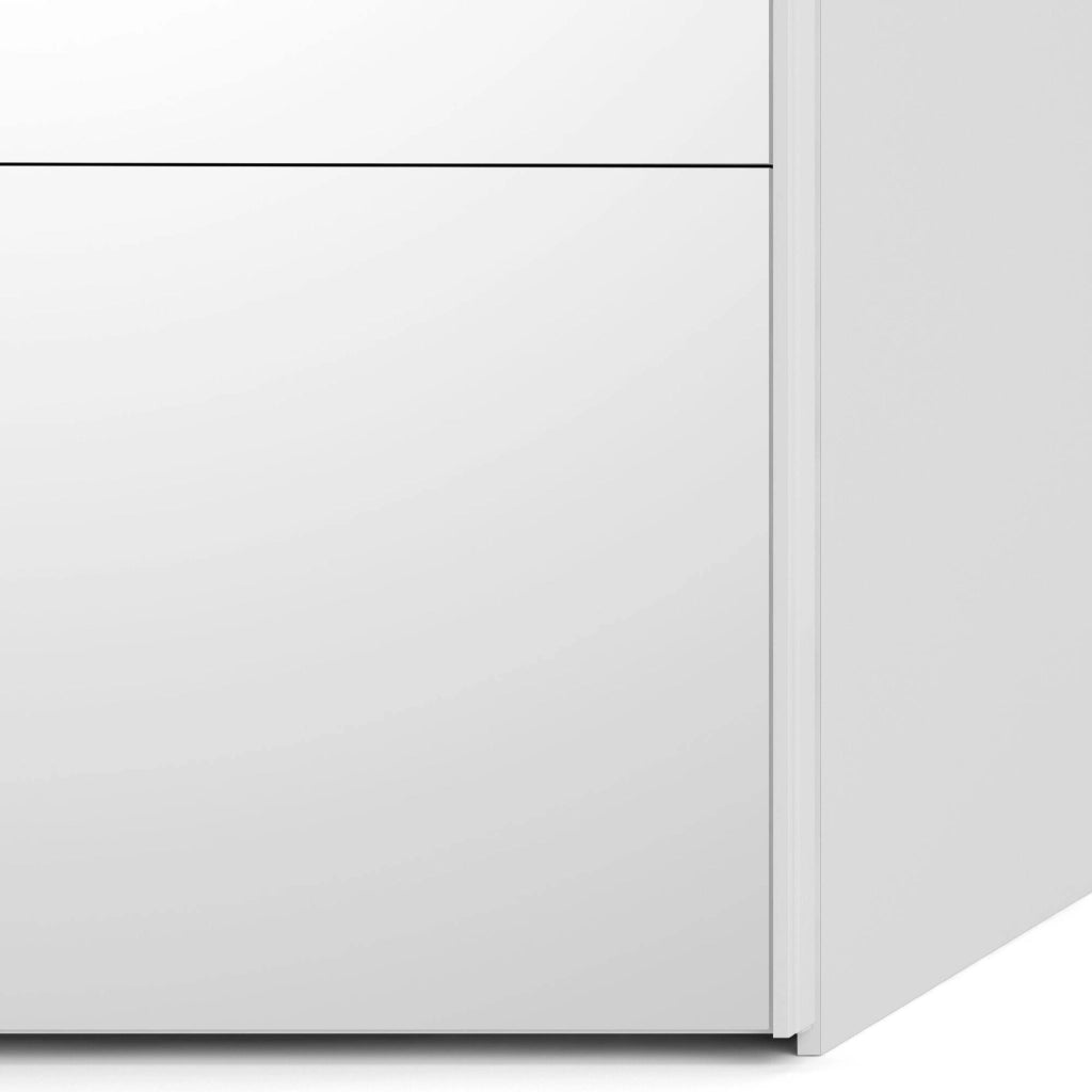 Guardaroba 2 ante Paeng, Mobile camera da letto, Cabina armadio portabiti, Armadio appendiabiti, 182x61 h220 cm, Bianco lucido