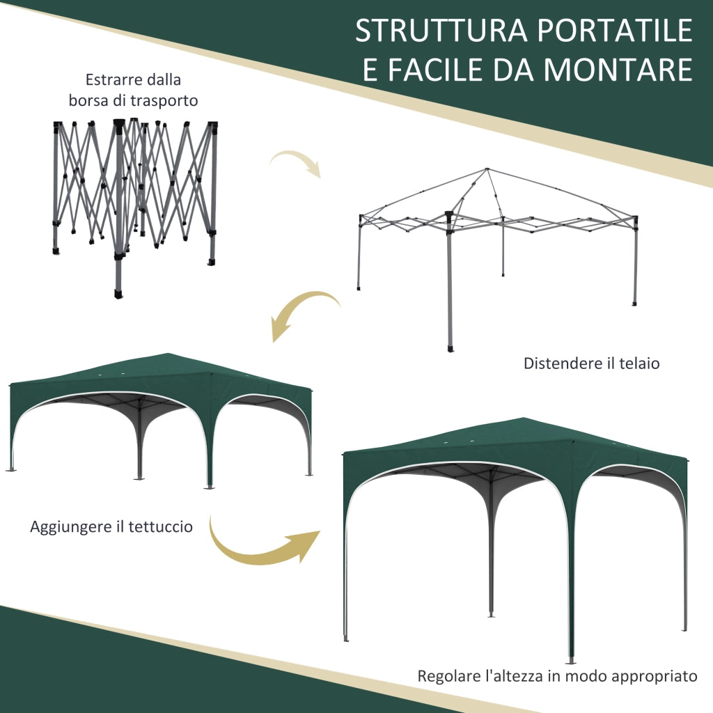 Gazebo da Giardino ¨C zephmum ¨C Metallo Verde