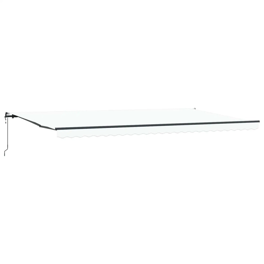 Tenda Retrattile Bianco 600 × 300 cm Tessuto e Alluminio 3331651