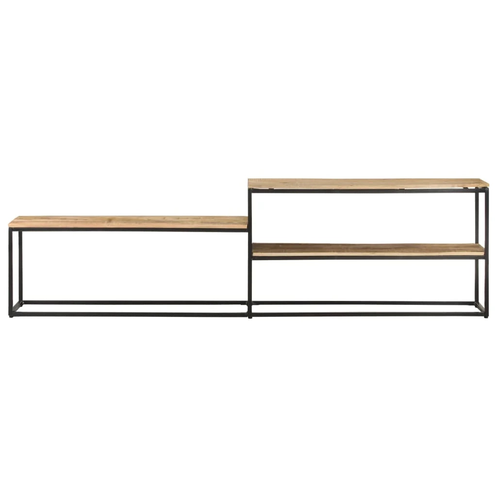 Mobile TV multimediale mensola TV credenza TV sala da pranzo soggiorno camera da letto 180 x 30 x 50 cm legno di mango marrone grezzo 02_0026089