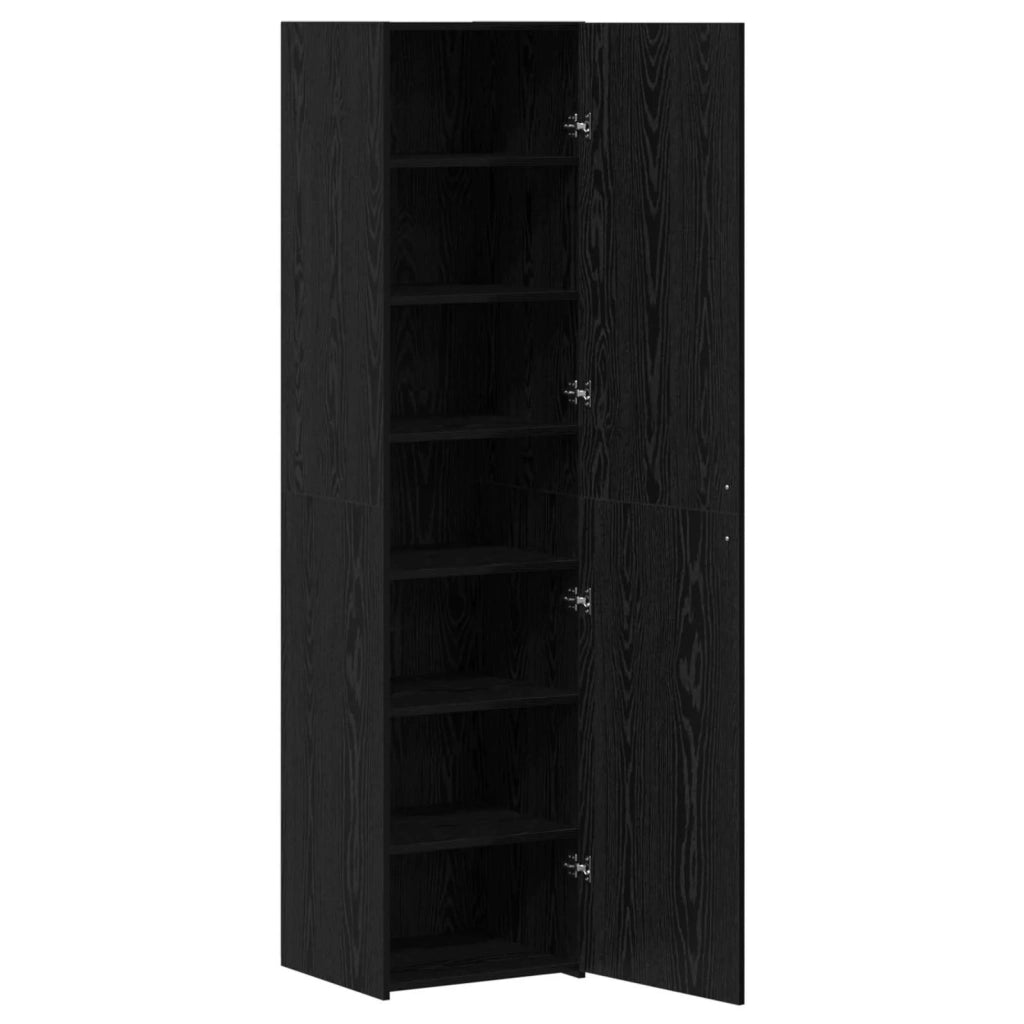 Credenza | Madia | Buffet da pranzo | Armadio da pranzo Rovere Nero 45 x 42,5 x 185 cm